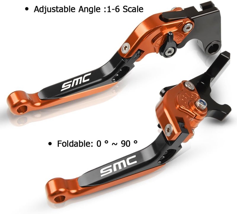 FREAXLL 690 SMC Motorcycle Brake Clutch Levers Set Foldable Extendable for 690 Enduro SMC R 690DUKE 2008 2009 2010 2011 2014 2015 2016 2017 (Orange) - Image 3